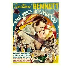 What Price Hollywood?, Neil Hamilton, Constance Bennett on Window Card 
