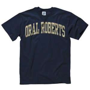 Oral Roberts Golden Eagles Navy Arch T Shirt