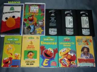 Sesame Street & Elmo Lot of 10 Childrens VHS Tapes  