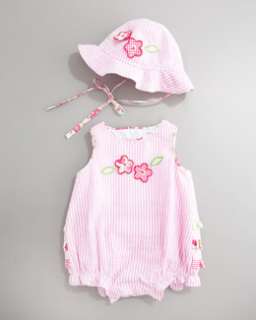 3HKR Florence Eiseman Seersucker Hat & Playsuit Set