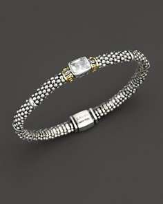 Lagos Glacier Rope Bracelet with White Topaz Stone