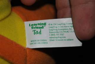Learning Friend Tad Frog English Spanish LeapFrog Doll  