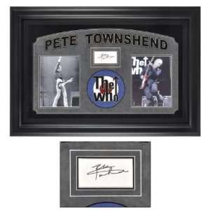 Pete Townshend Framed Auto Cut (Deluxe with Suede/Logos)