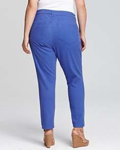 Not Your Daughters Jeans Plus Size Alisha Slim Jeans in Purple Lily