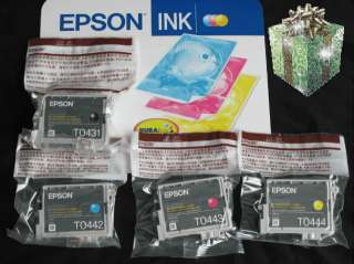 OEM Genuine Epson Printer Ink T0431 T0442 T0443 T0444 C84 C86 CX6400 