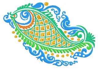 Ethnic Fish Ornaments Machine Embroidery Designs 5x7  