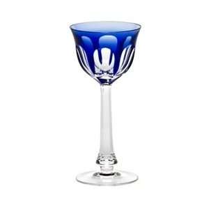 Moser Crystal Lady Hamilton Cobalt Hock Wine Glass  