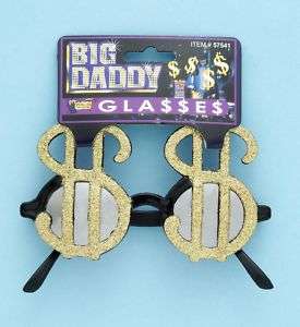 Big Daddy Money $ Sign Eye Sunglasses Glasses Costume  