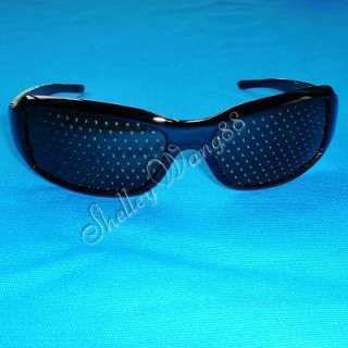 Black Pinhole Glasses Eye Vision Improve Exercise   KF 287A
