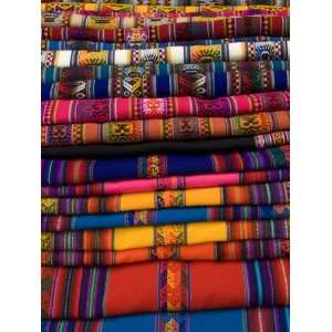 Textiles for Sale in the Market in the Village of Pisac, the Sacred 