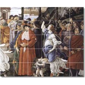 Sandro Botticelli Religious Floor Tile Mural 7  40x48 using (30) 8x8 
