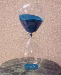 Hourglass/Sandglass 30 minute Timer Beautiful Glass   Blue Sand  