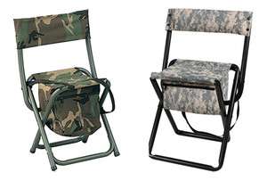 Military Camping Deluxe Camouflage Folding Chairs w/Pouch  