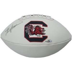 Steve Spurrier signed South Carolina Gamecocks Logo Football