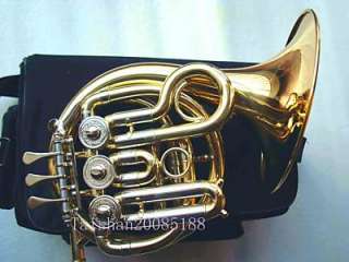 Superb Mini Gold French horn 3 keys Bb tone in case  