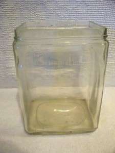 Antique Heavy Glass Battery Box Primitive Canister  