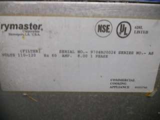 FRYMASTER DEEP FRYER FAT FRIER ELECTRIC 3 BAY W/ BUILT IN FILTRATION 