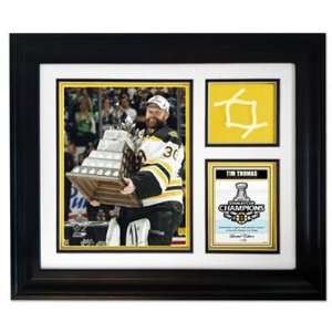 Bruins Tim Thomas Framed Stanley Cup Game 7 Used Net 