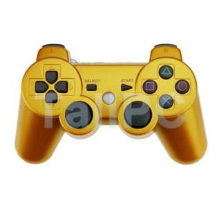   Gold Color Wireless Bluetooth Game Controller for Sony PS3 USA  