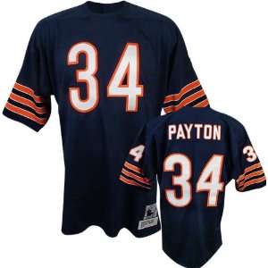 Walter Payton #34 Chicago Bears Replica NFL Jersey Navy Blue Size 48 