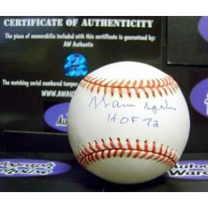 Warren Spahn Autographed Baseball Inscribed HOF 73