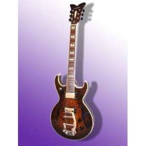  Hutchins Electric Guitar Semi Hollow Prince II Bigsby and 