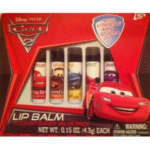  Disney Pixar Cars Flavored Lip Balm Set   5 Tubes Health 