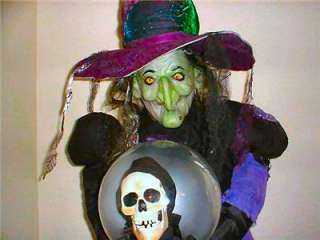 HALLOWEEN ANIMATED WITCH PROP W/ TALKING CRYSTAL BALL  