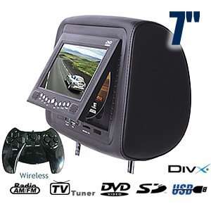  TFT 7 DVD Headrest LCD + Built in DVD Player + Play Game 