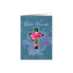  Easter Blessings Hibiscus Cross Card Health & Personal 