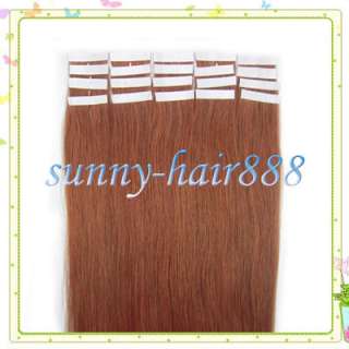   Skin Straight INDIAN Remy human hair extensions#33 Dark Auburn,60g New