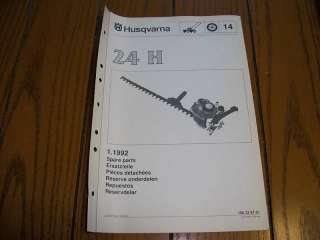 Husqvarna 24H Trimmer Spare Parts List Diagram  