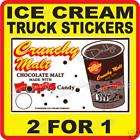 Ice Cream Truck cart van Stickers 162 whopper malt cup