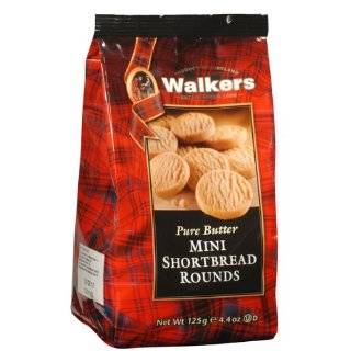 Walkers Mini Shortbread Rounds, 4.4 Ounce Bags (Pack of 6)