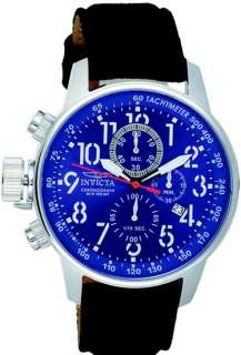 INVICTA LEFTY Mens I Force Stainless Steel Blue Dial Canvas Strap 