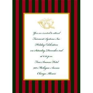   Custom Printed Card   Stripes with French Horn