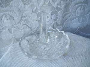 Lead Crystal Clear Glass Ring Holder  