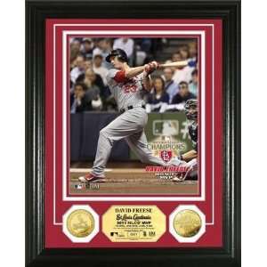   Freese St. Louis Cardinals 2011 NLCS MVP 24KT Gold Coin Photo Mint