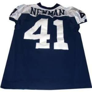  Newman Jersey   Cowboys #41 Game Worn Blue Throwback Football Jersey 