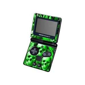  Game Boy Advance SP Green Ghost Skull Skin Video Games