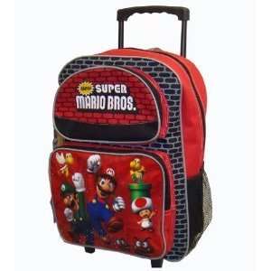  Super Mario Bros. Rolling Backpack 17 inch Toys & Games