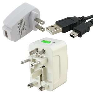  Universal AC Power Travel Adapter Plug + USB Charger 