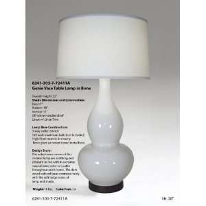 Genie Vase Table Lamp   Hi Gloss Bone