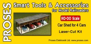 Car Shed for 4 Cars (Laser Cut Kit)  