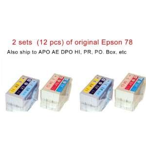  Two sets (12 pcs) of Genuine original Epson Ink jet print Cartridge 