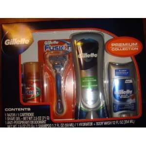 Gillette Fusion Premium Collection Razor Body Wash Deodorant Shave Gel 