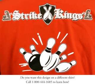 Join the STRIKE KINGS retro bowling shirt Taupe/Rust Retrobowler Great 