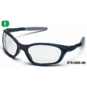   Safety Glasses With Black Frame And Mirror Lens