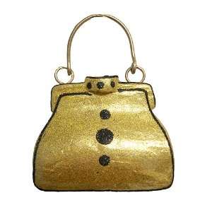  Black & Gold Glitter Clutch Handbag Purse Christmas 