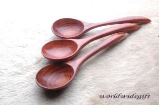 Wooden Utensil 3 Rose Wood Soup Spoon 6 Medieval Feast  